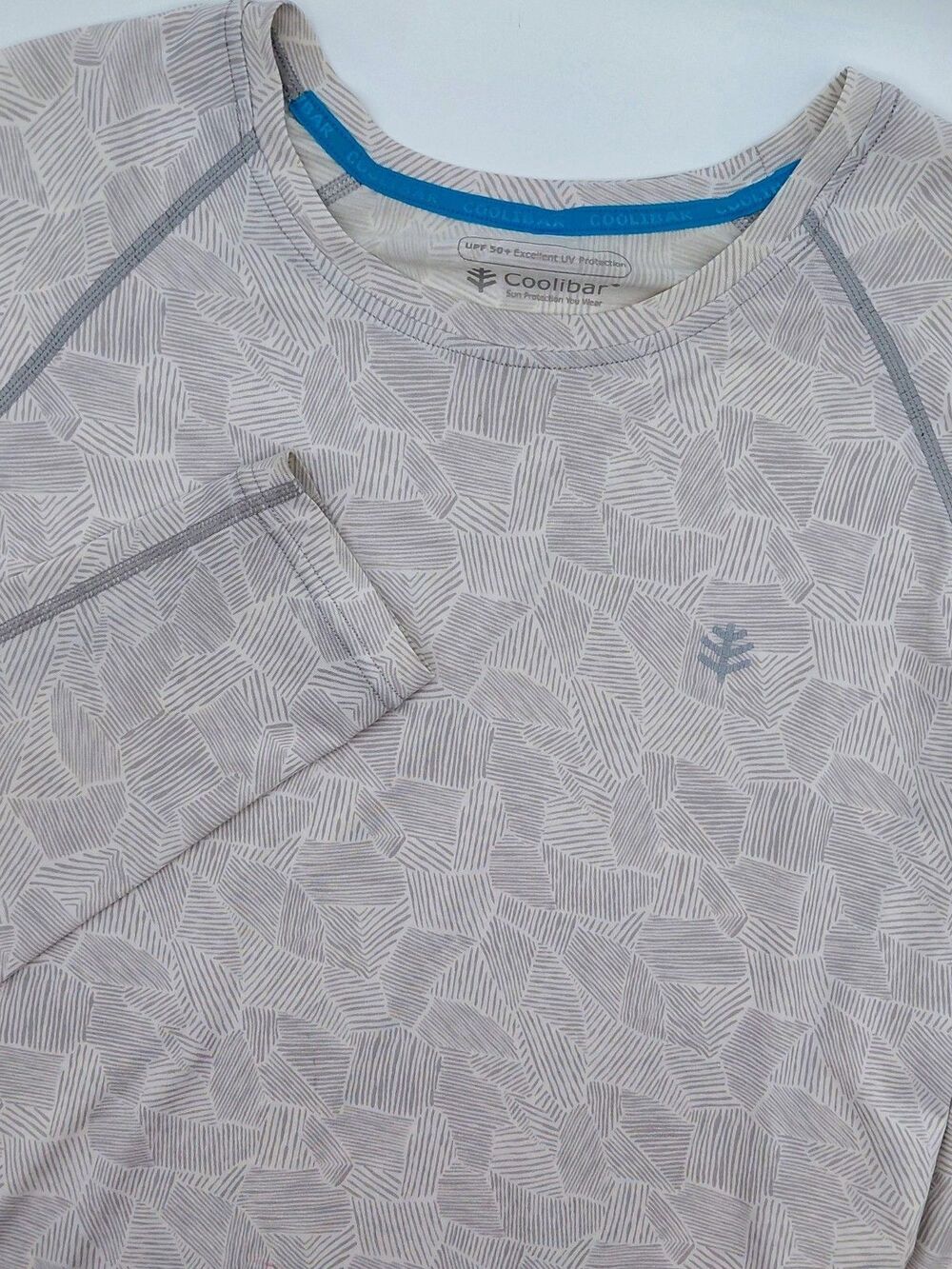 Coolibar Crewneck Top Women's Medium Long Sleeve UPF 50+ Side Zip Pocket Beach